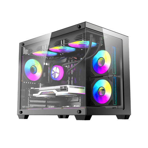 B275 Pro M-ATX PCケース - ダークフラッシュ