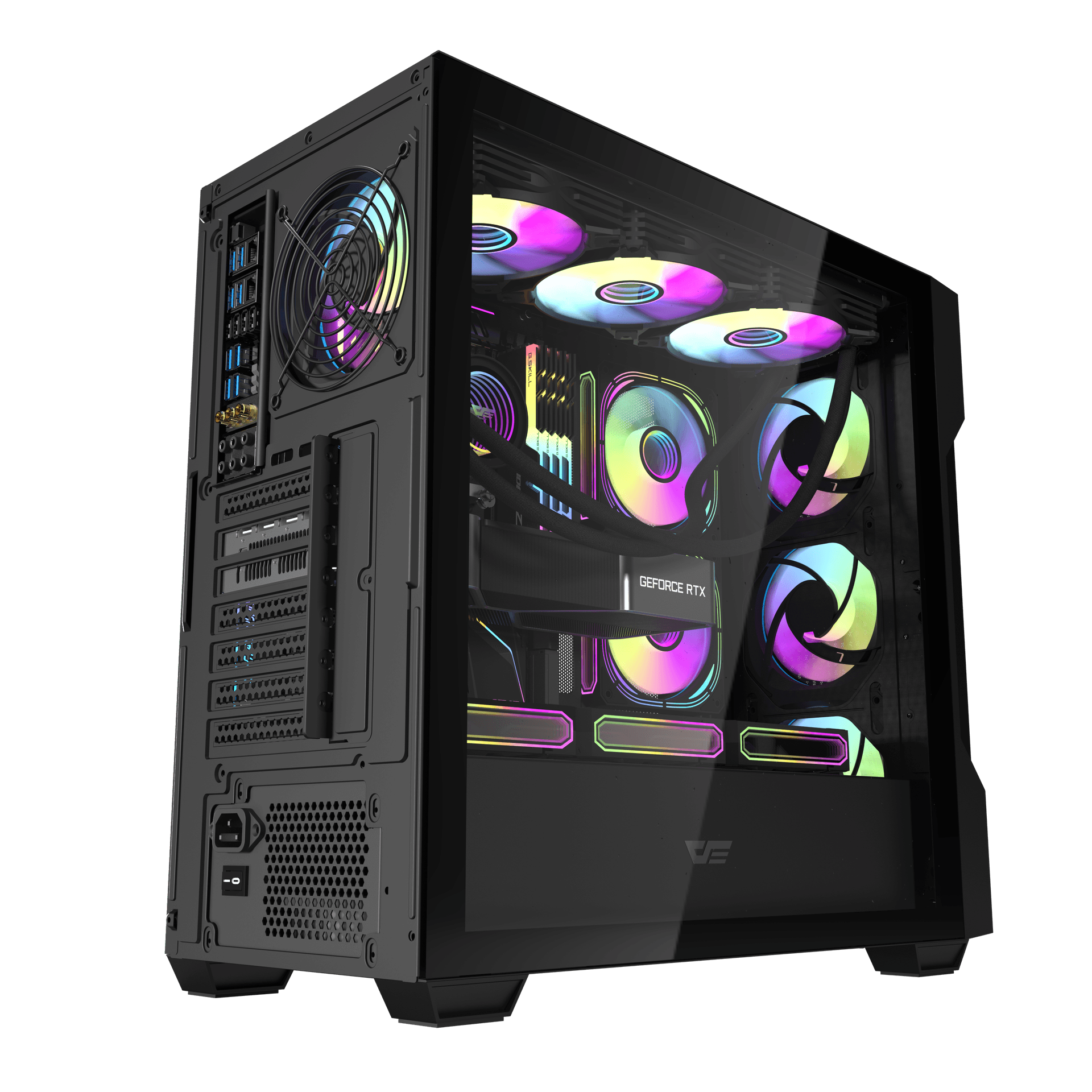 DS900 メッシュ ATX PC ケース - ダークフラッシュ