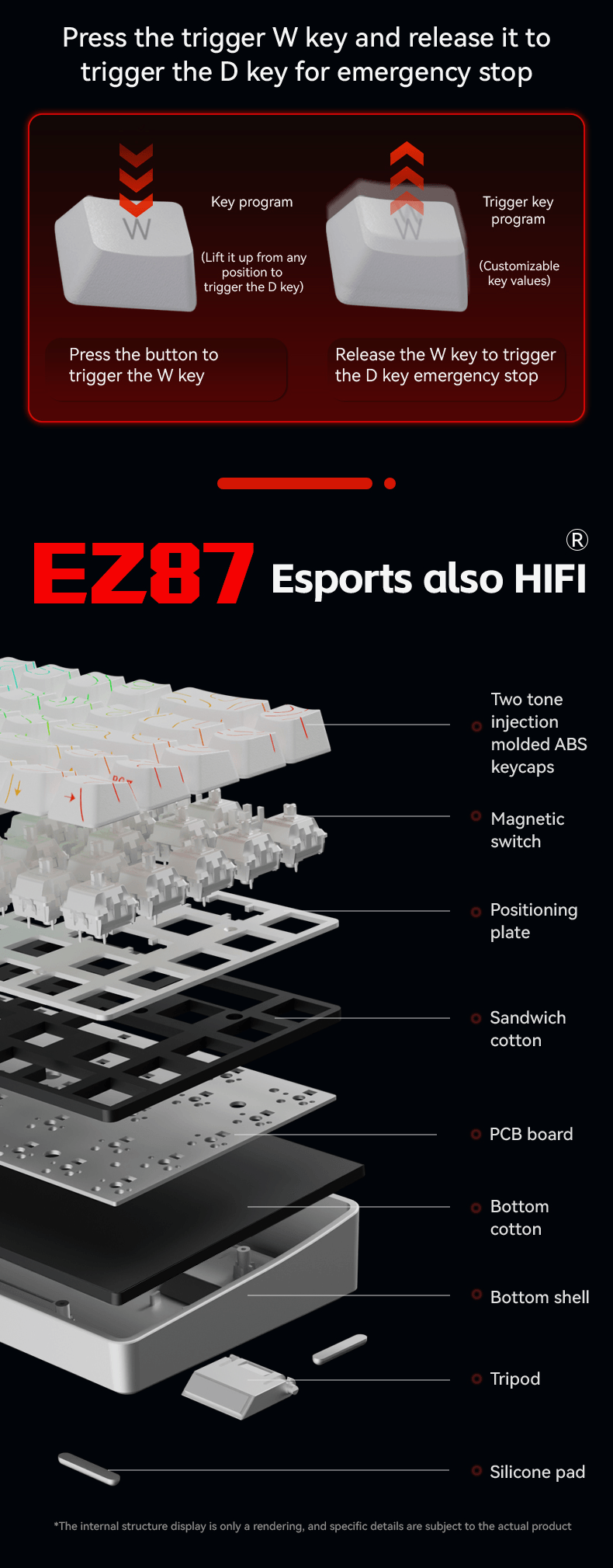 EZ87 マグネティックスイッチ メカニカルキーボード - darkFlash