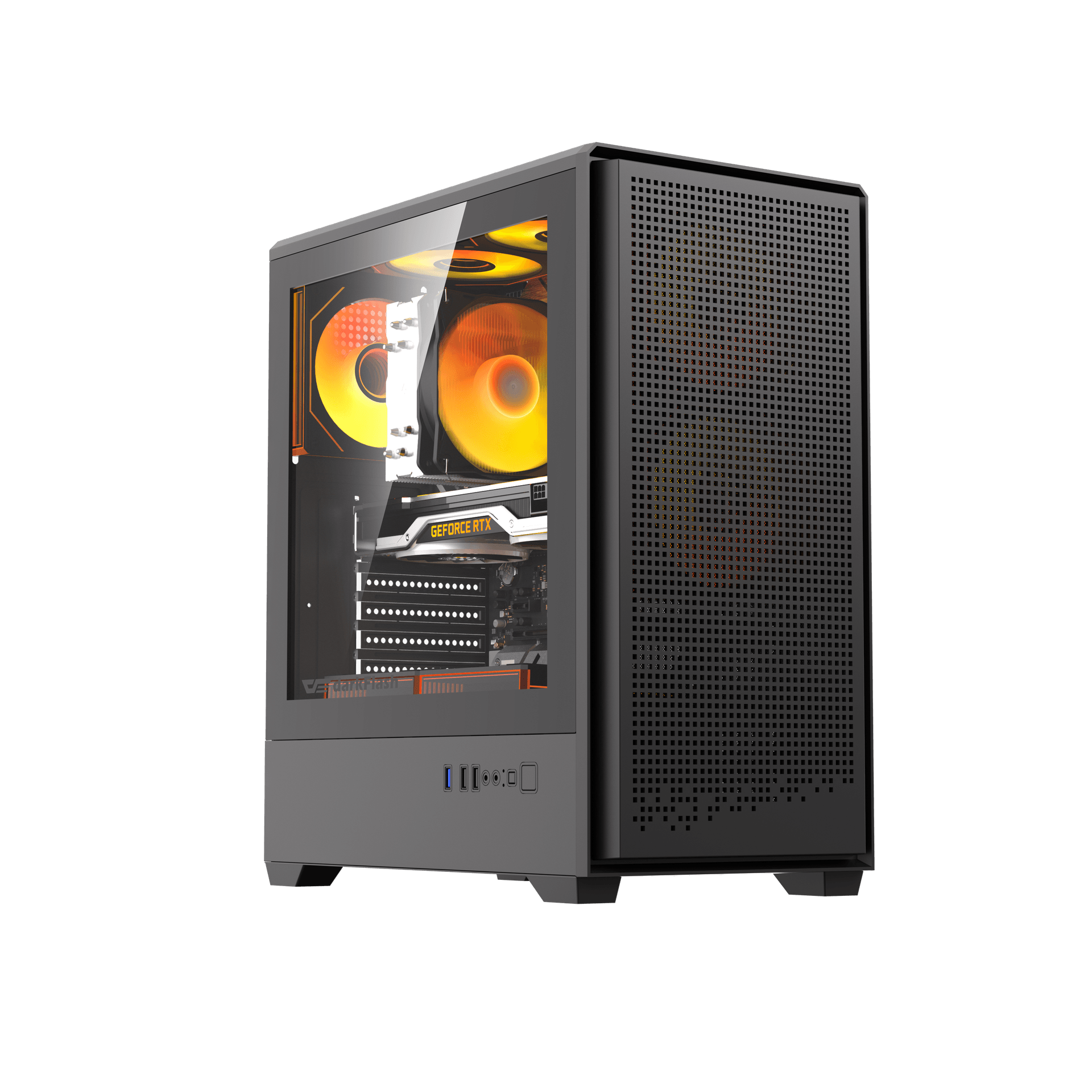 ⭐︎デスクトップPC ケース グレー メッシュ C365 メッシュ E-ATX PC ケース - darkFlash