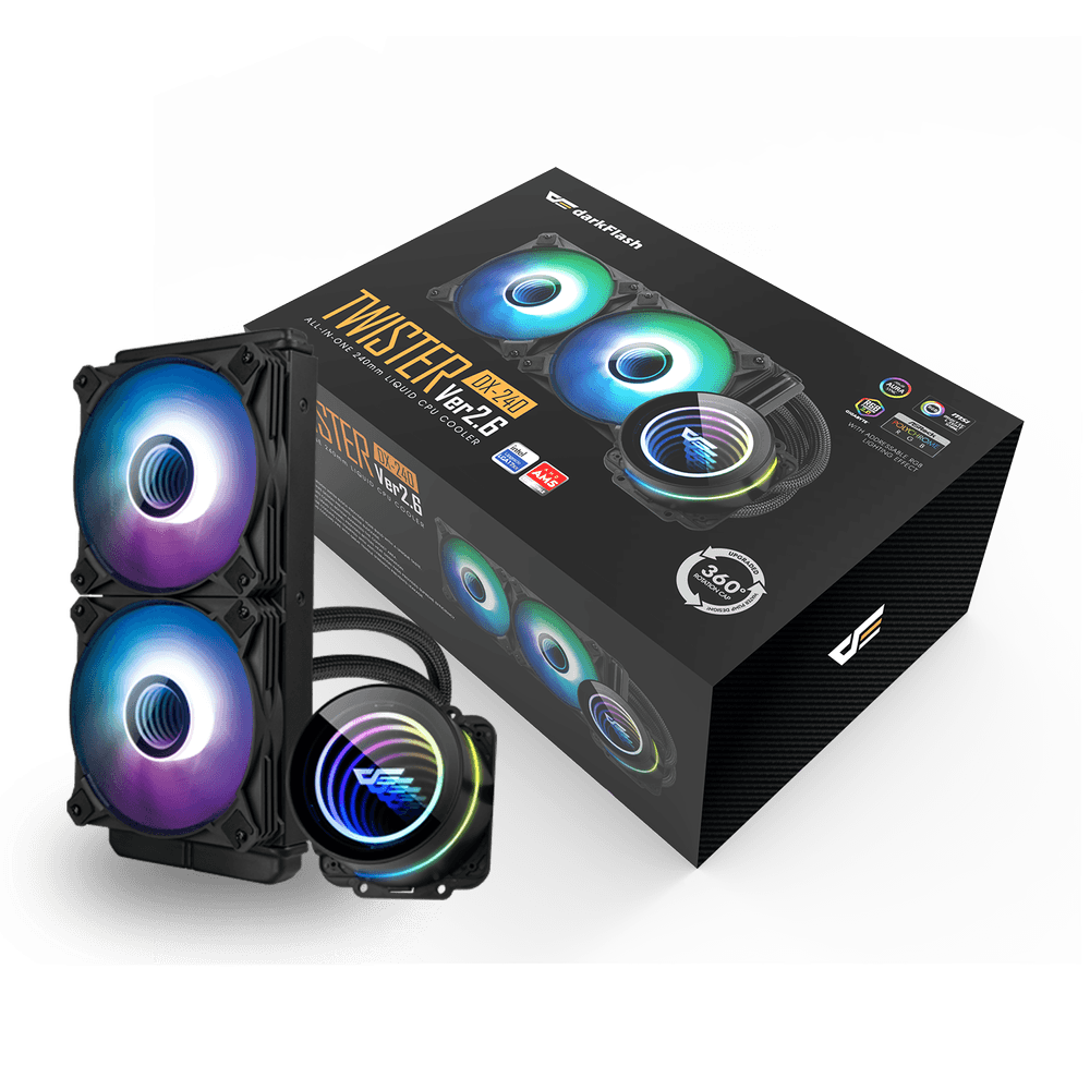 Twister DXV2.6 240 Liquid CPU Cooler - darkFlash